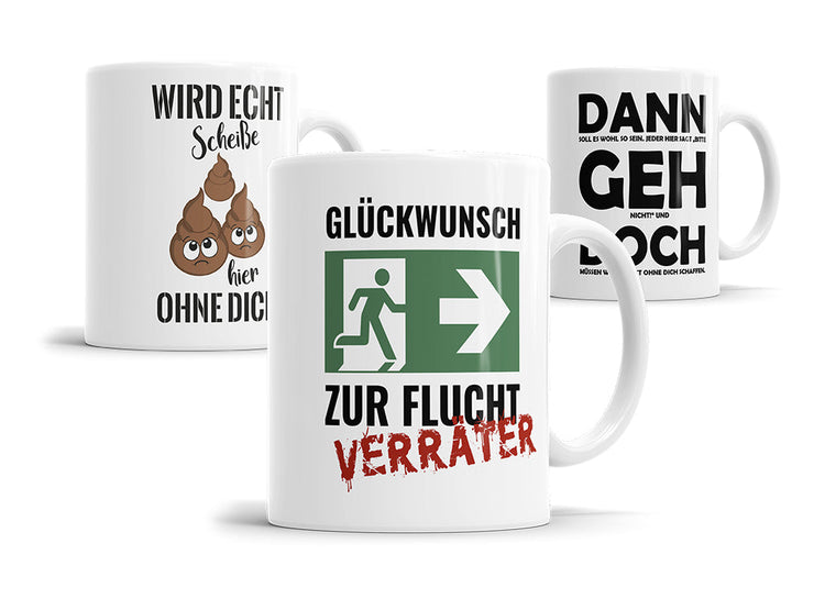 Tassen zum Abschied | Jobwechsel | Abschiedsgeschenke für Kollegen