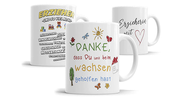 Tassen für Erzieher und Erzieherin