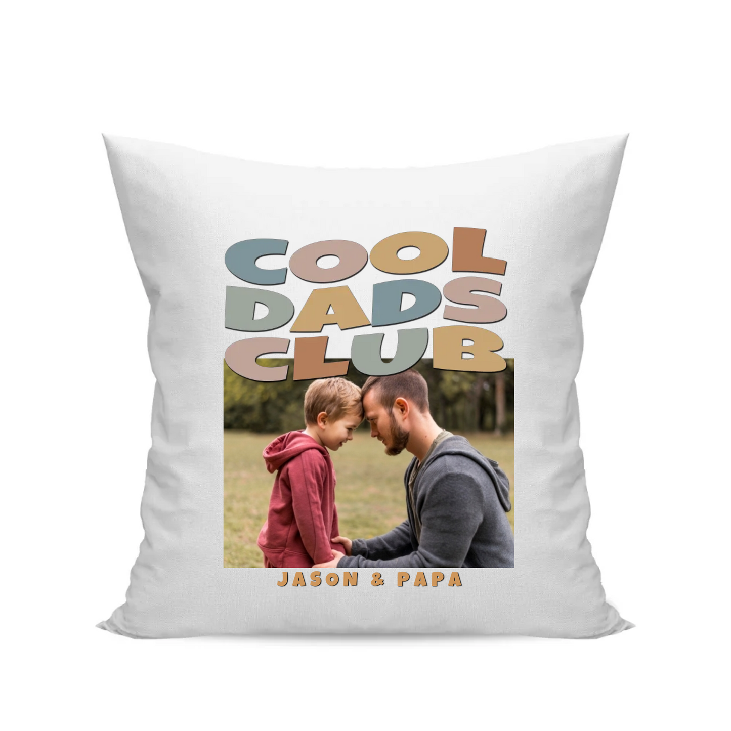 Best Dad Ever - Personalisiertes Kissen für Papa mit Foto Weiß - Fulima