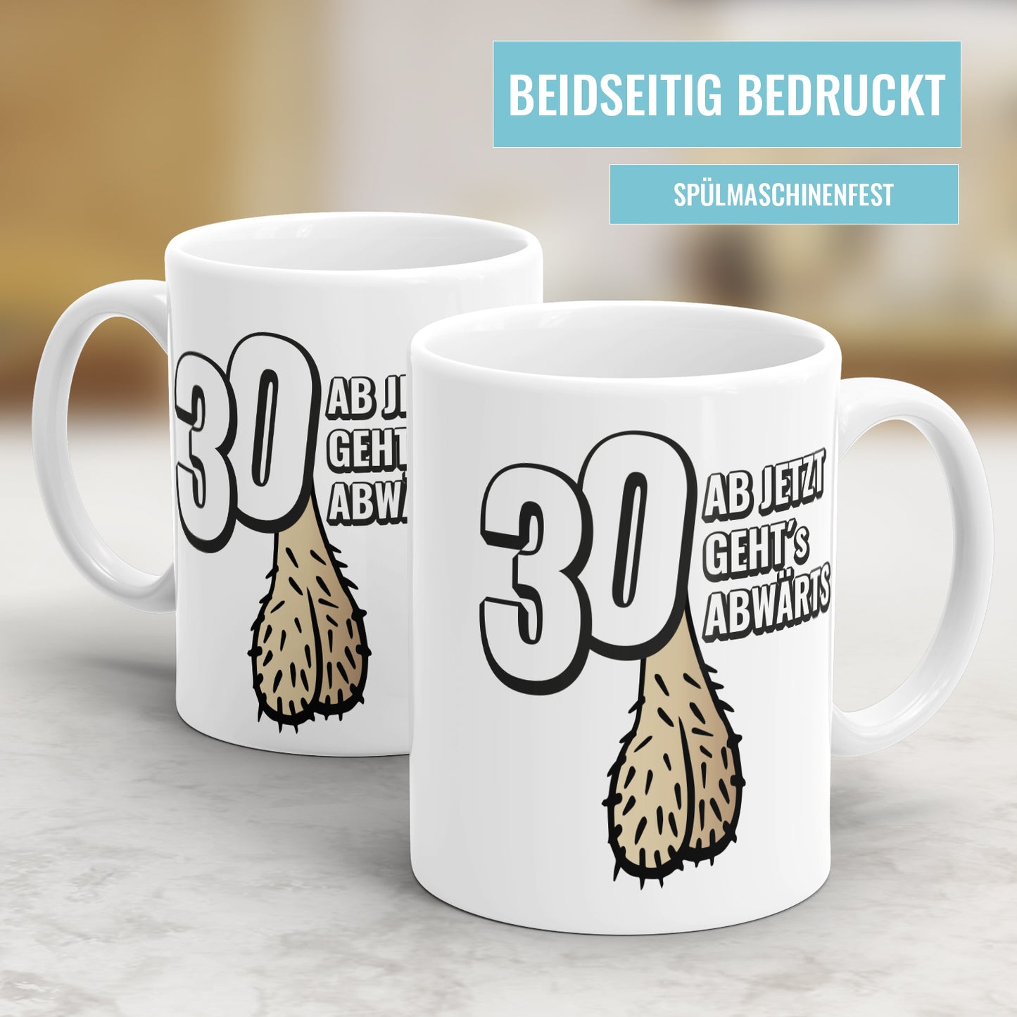 30 ab jetzt gehts abwärts - Lustig - Tasse - FULiMA®