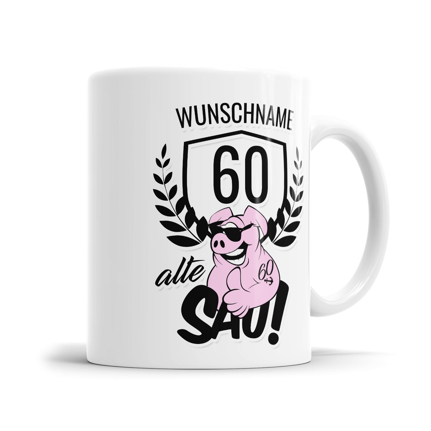 Alte Sau 60 personalisiert mit Namen - 60 Geburtstag Tasse - Fulima