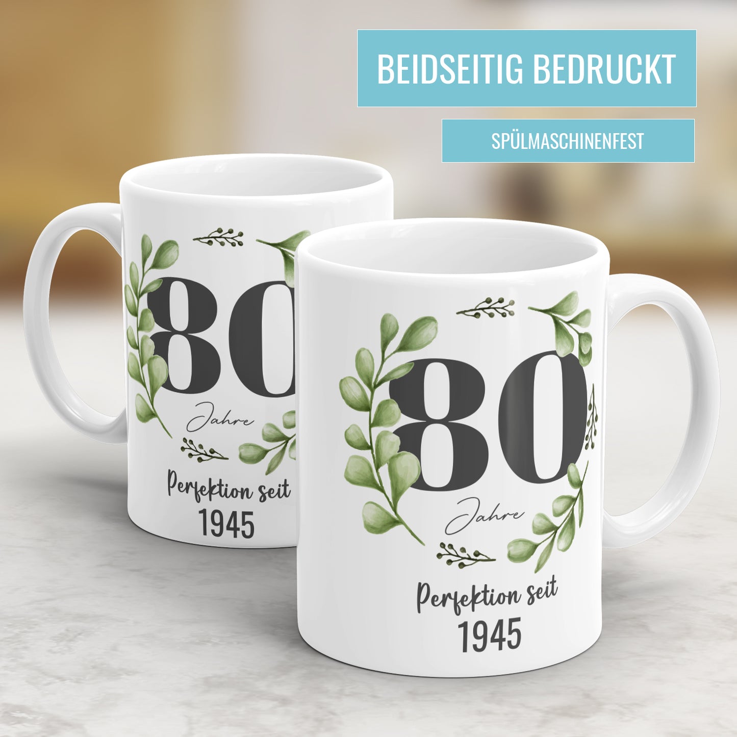 80 Jahre Perfektion seit 1945 - Geburtstag Tasse - Fulima