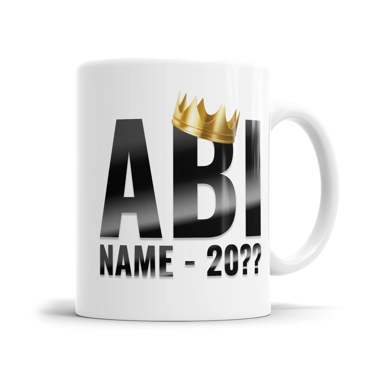Abi Krone mit Namen und Jahr - Abitur Abschluss Tasse - Fulima