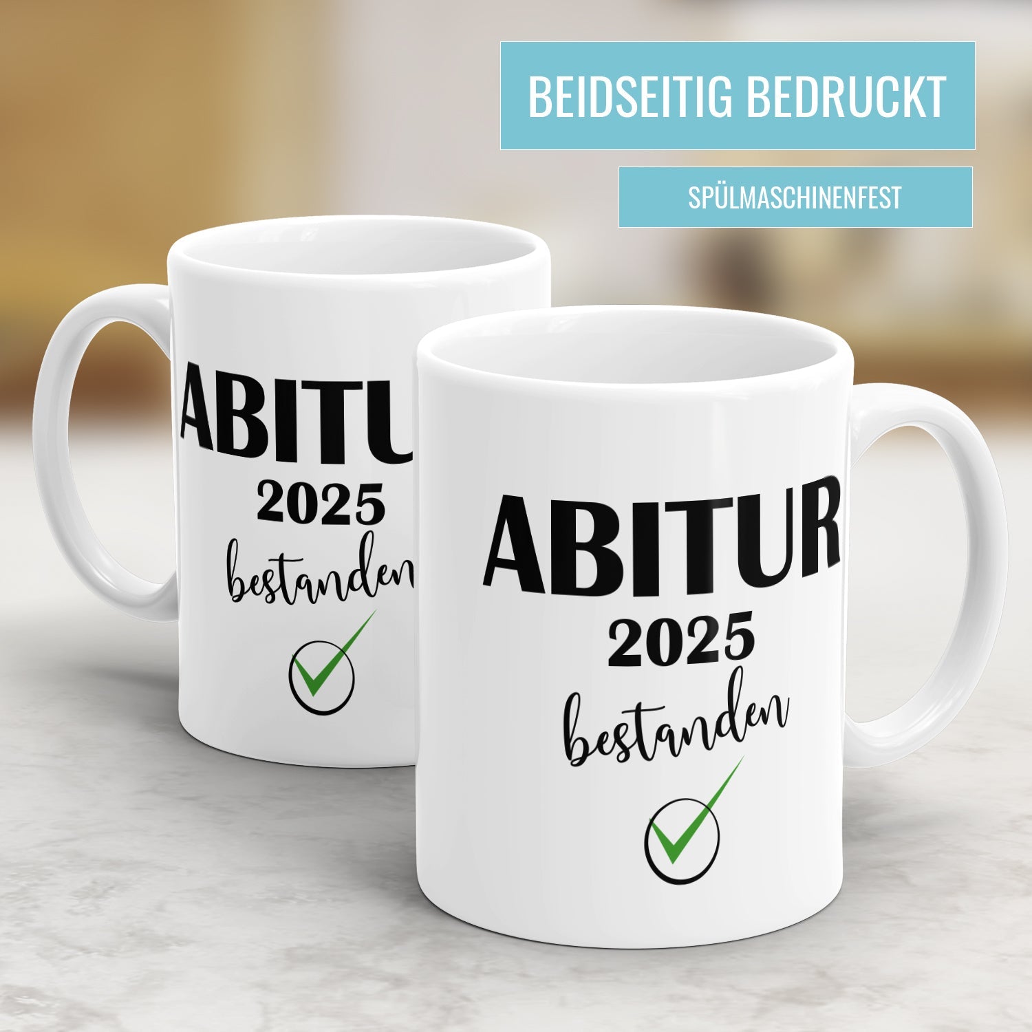 Abitur 2025 bestanden Check - Abitur Abschluss Tasse – FULiMA®