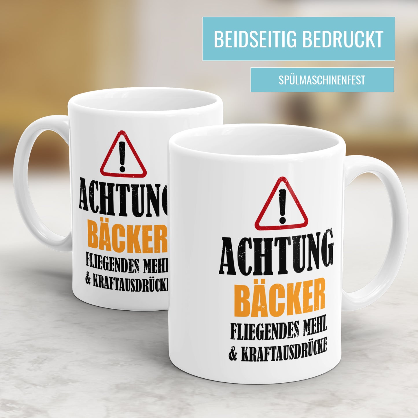 Achtung Bäcker - Kraftausdrücke - Tasse - Fulima