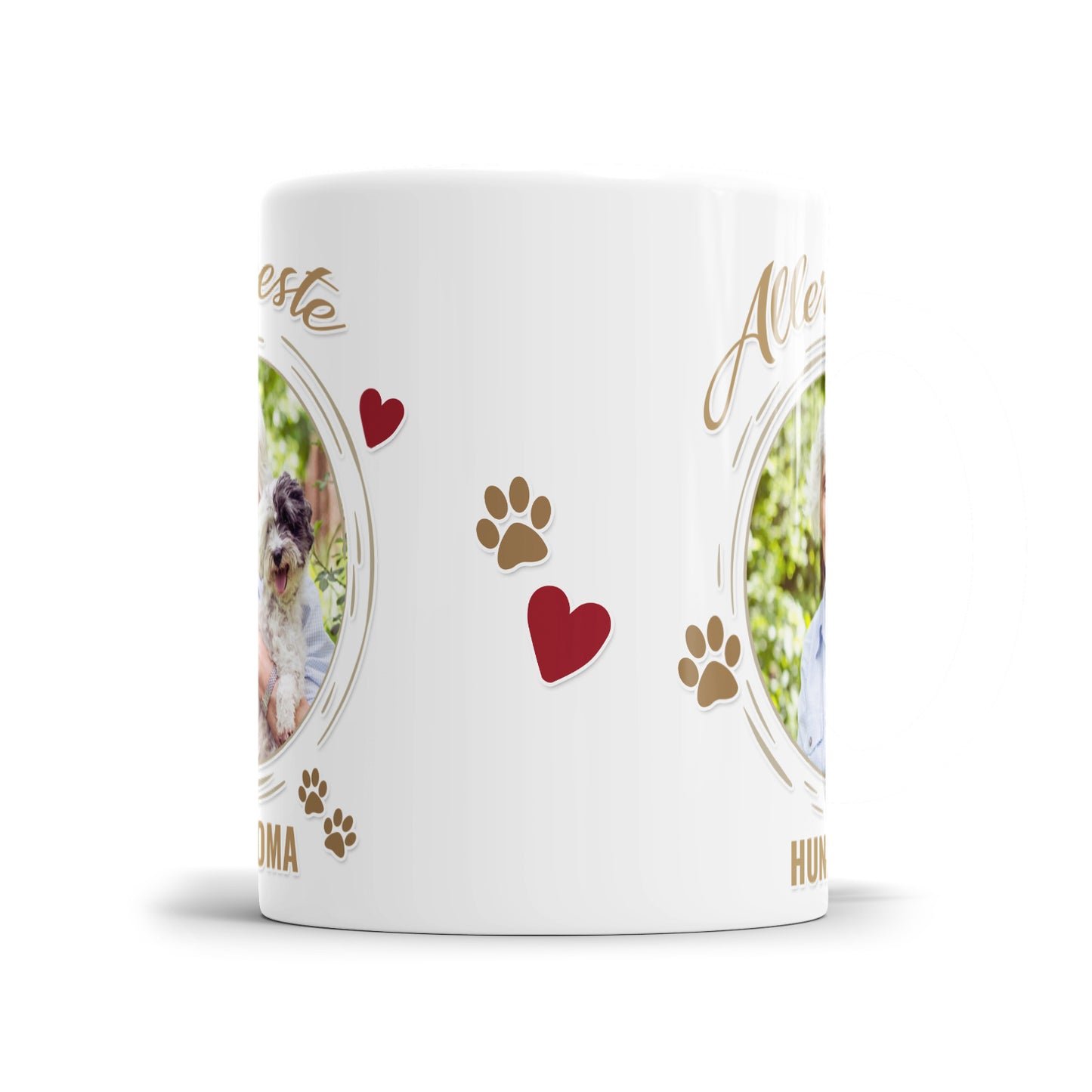 Personalisierte Tasse "Allerbeste Hundeoma" mit Foto - Fulima