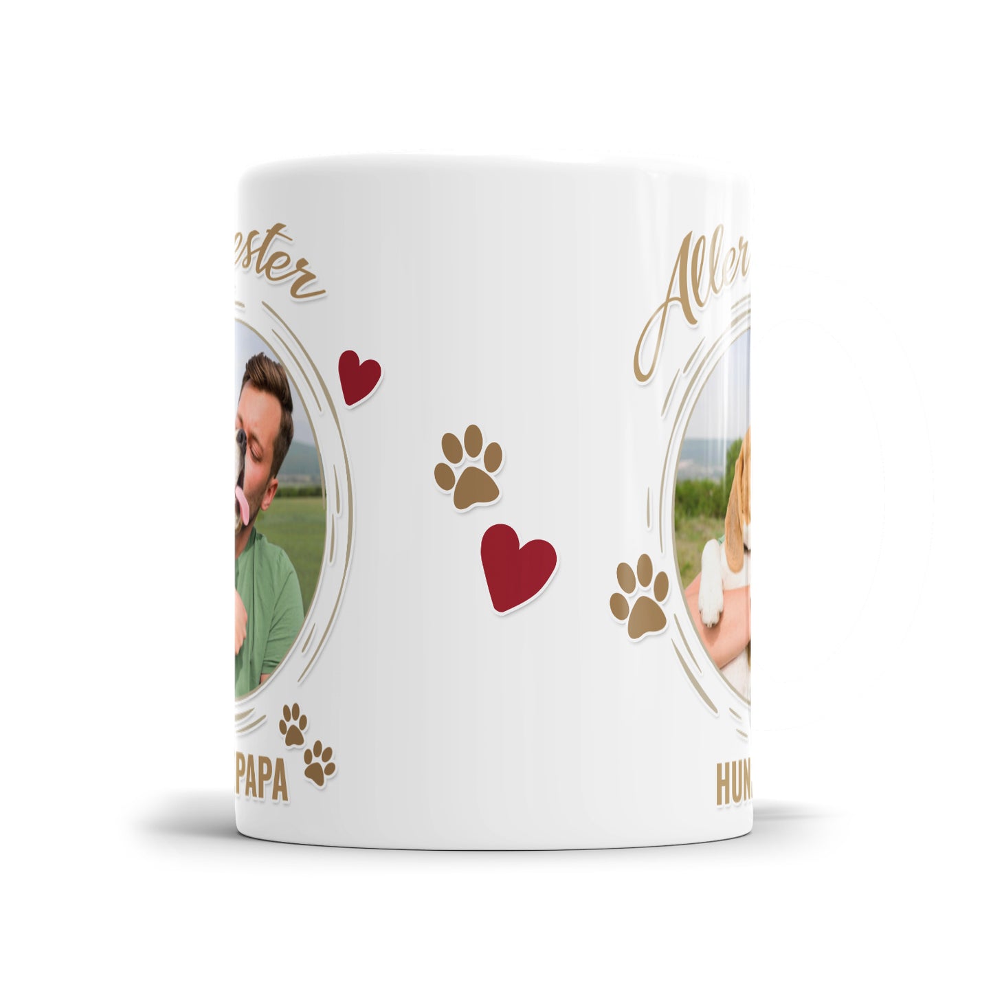 Personalisierte Tasse "Allerbester Hundepapa" mit Foto – Perfektes Geschenk - Fulima