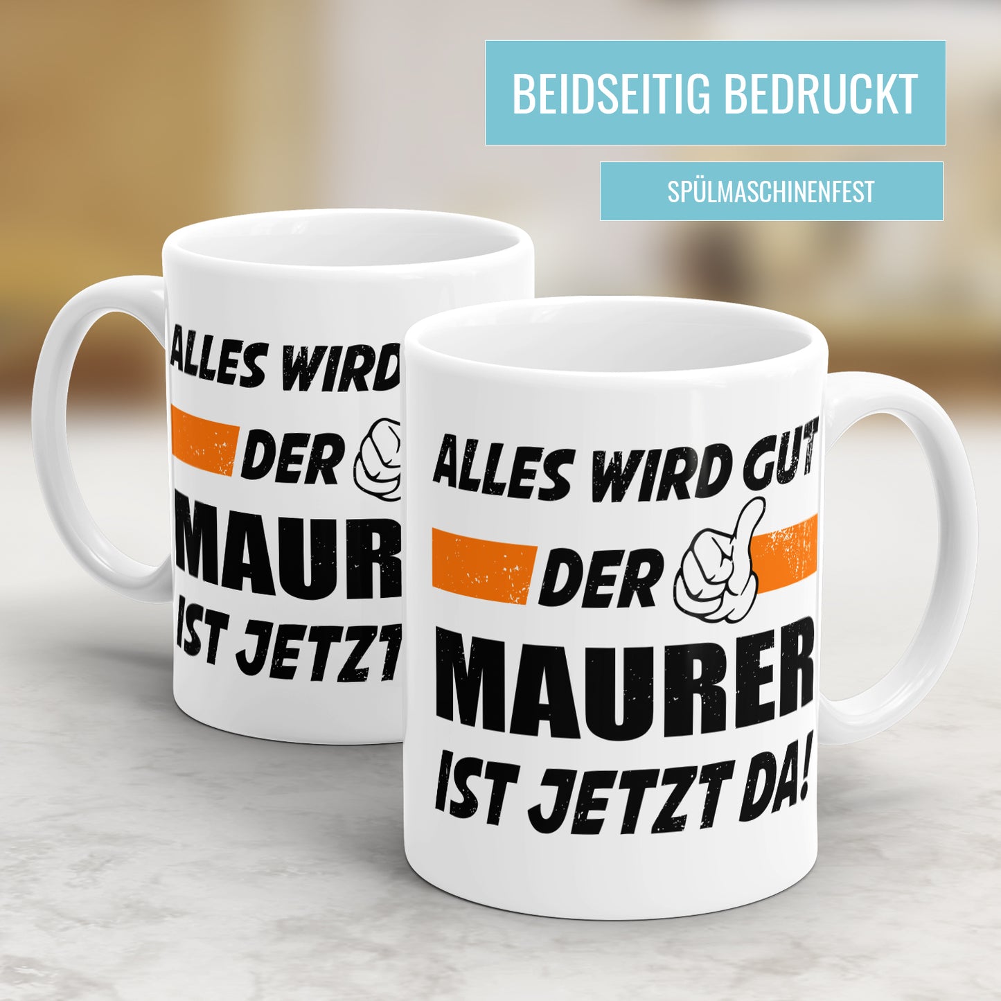 Alles wird gut der Maurer ist jetzt da - Tasse - Fulima