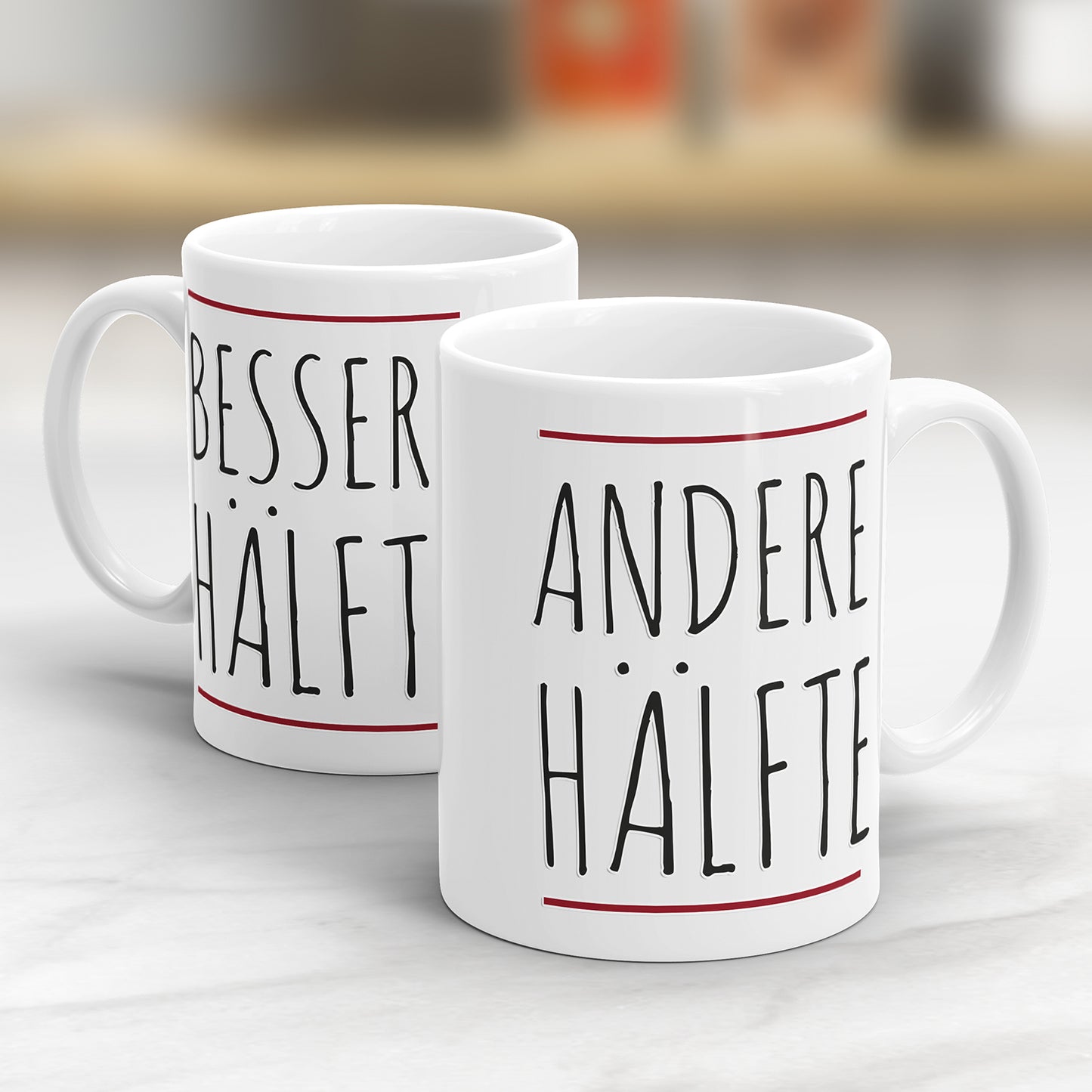 Partner Tasse Andere Hälfte oder Bessere Hälfte - Fulima