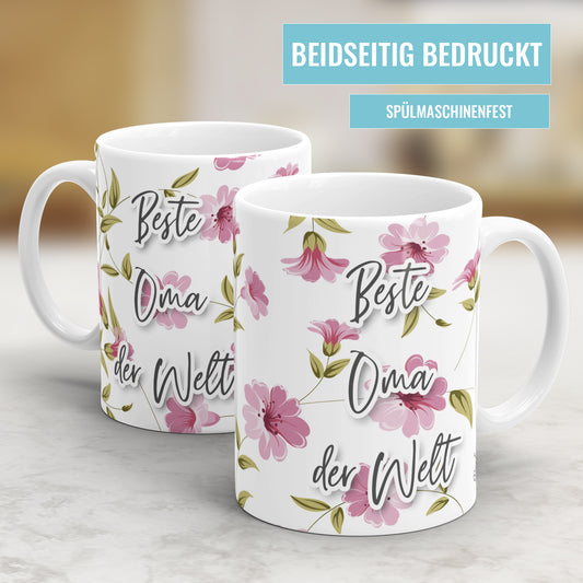Beste Oma der Welt Blümchen - Beste Oma Tasse - Fulima