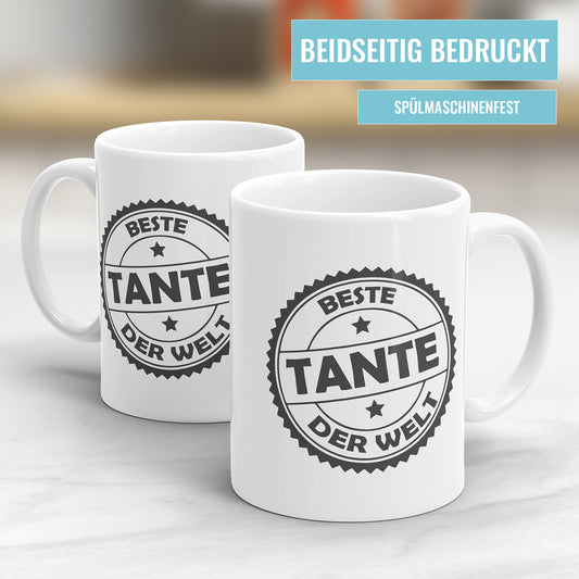 Beste Tante der Welt Stempel Design - Beste Tante Tasse - Fulima