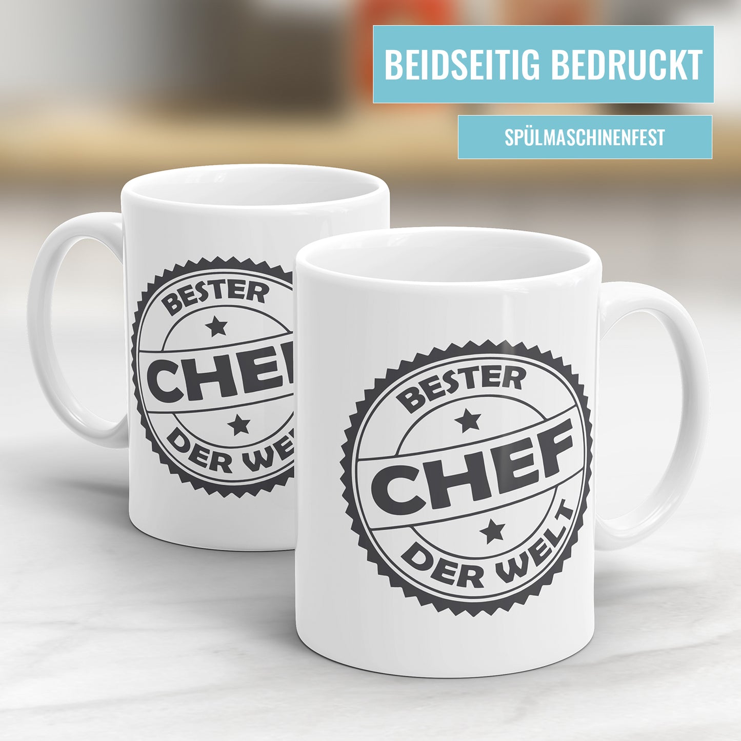 Bester Chef der Welt Stempel Design - Bester Chef Tasse - Fulima