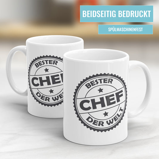 Bester Chef der Welt Stempel Design - Bester Chef Tasse - Fulima