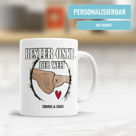 Personalisierte Tasse - Bester Onkel der Welt - Mit Namen - Geschenkidee - Fulima