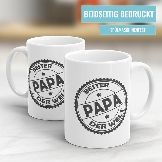 Bester Papa der Welt Stempel Design - Bester Papa Tasse - Fulima
