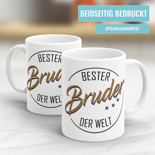 Bester Bruder der Welt Tasse – Sterne Design – Geschenkidee - Fulima