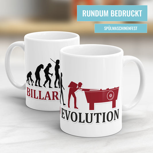 Billard Evolution Tasse - Geschenkidee für Billardspieler - Fulima