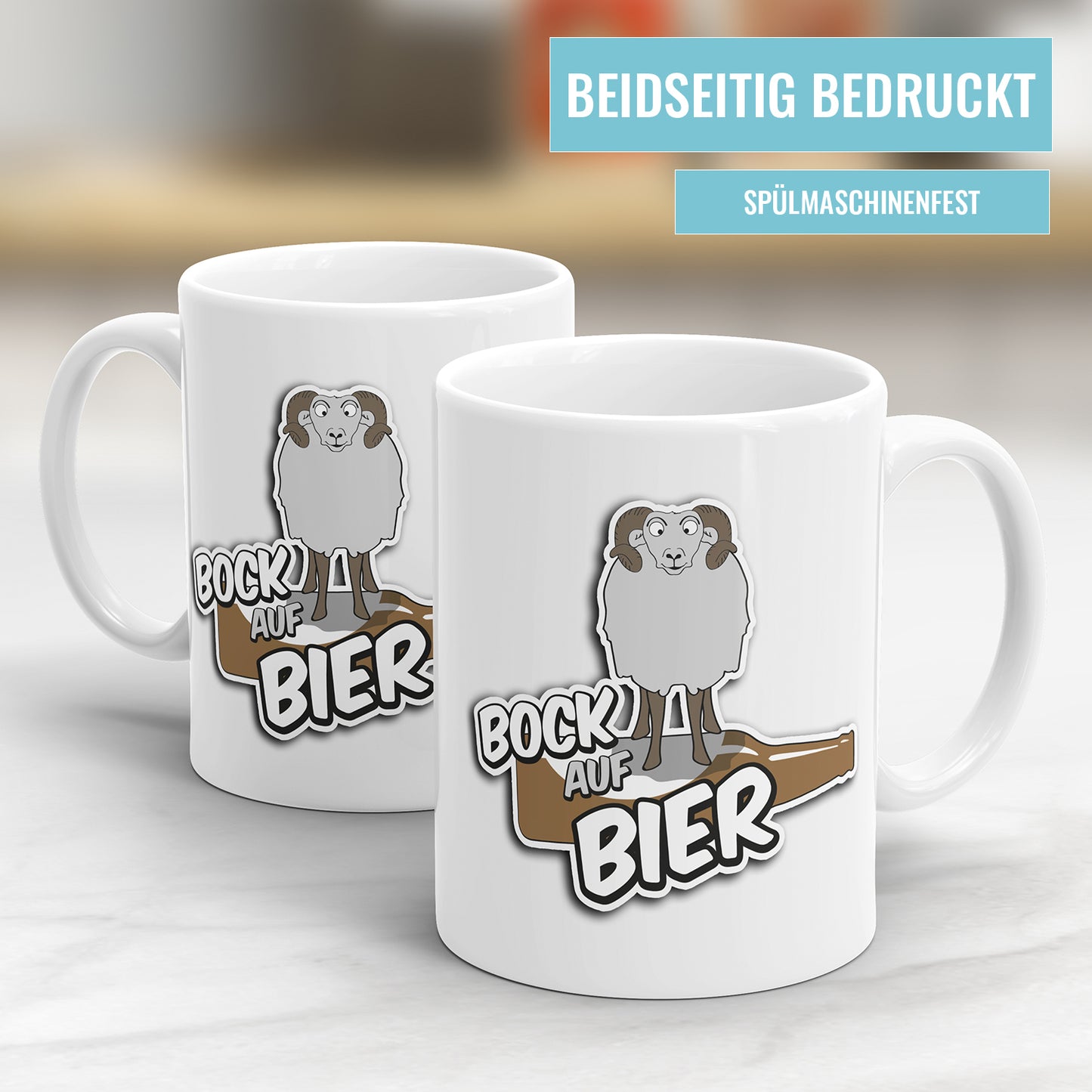 Lustige Sprüche Tasse - Bock auf Bier - Geschenkidee - Fulima