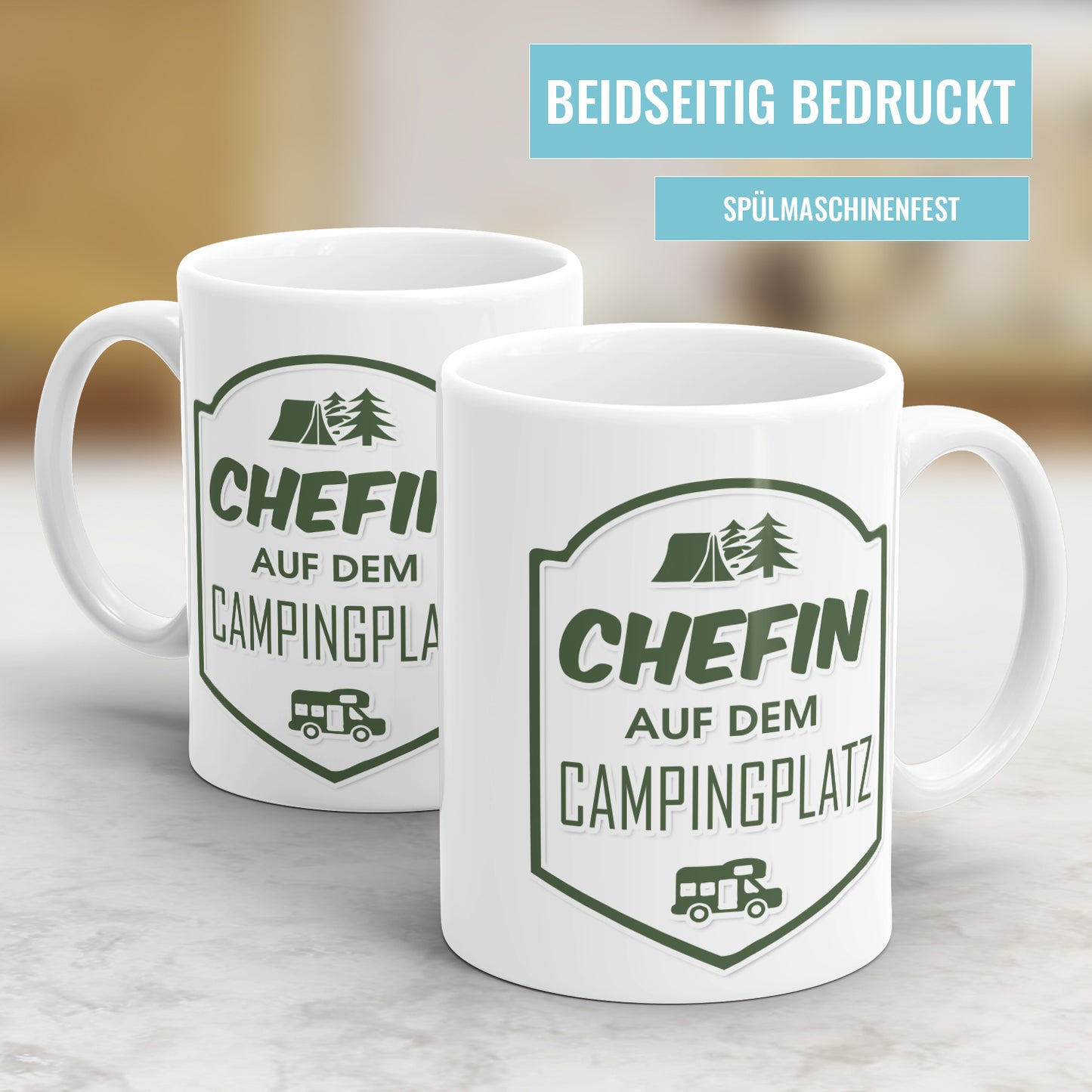 Chefin auf dem Campingplatz - Camping Tasse - Fulima