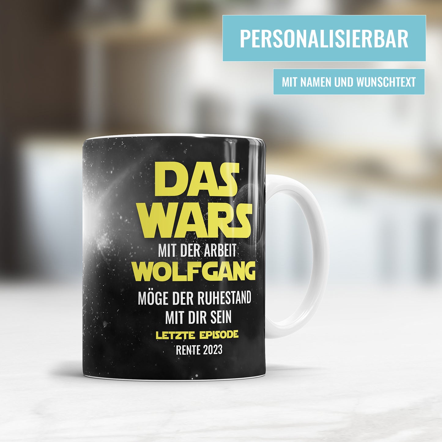 Das Wars - Möge der Ruhestand mit Dir Sein - Personalisiert mit Name - Rentner Tasse - Fulima