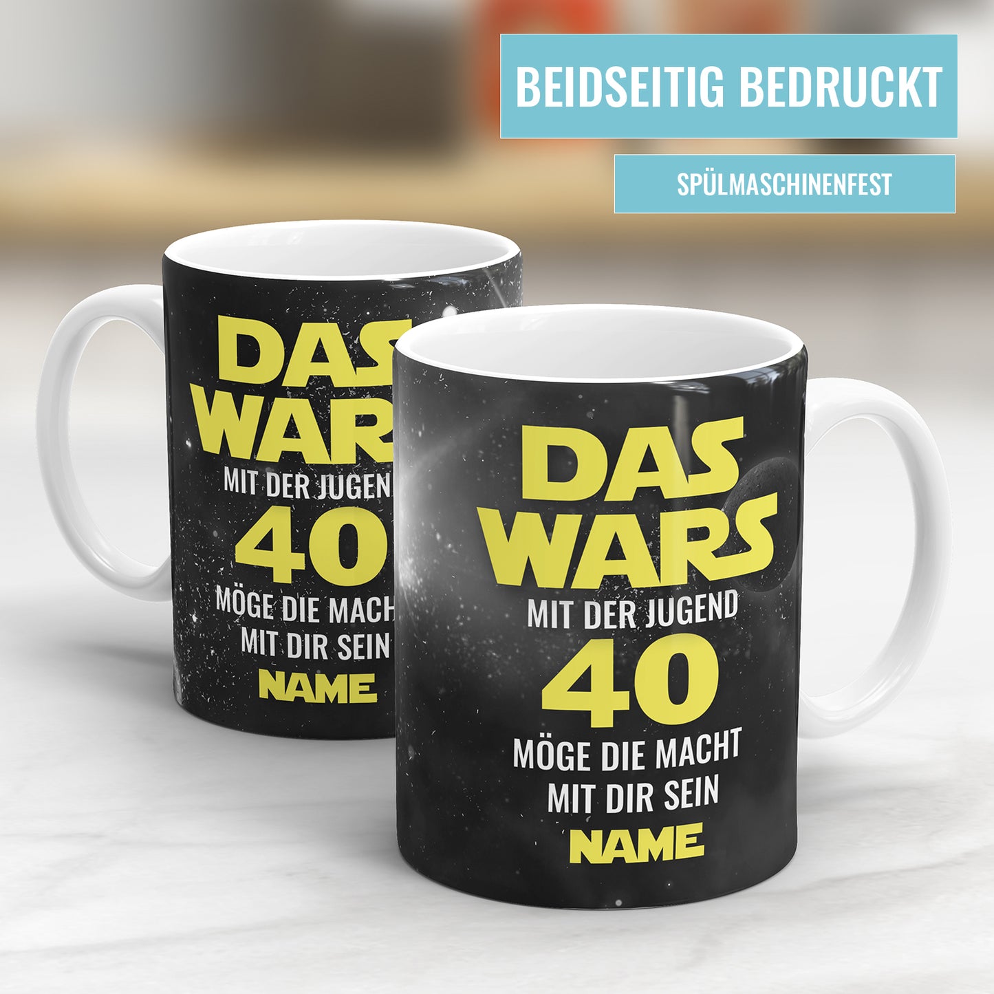 Das wars mit der Jugend 40 möge die Macht mit dir sein Name 40 Geburtstag Tasse - Fulima