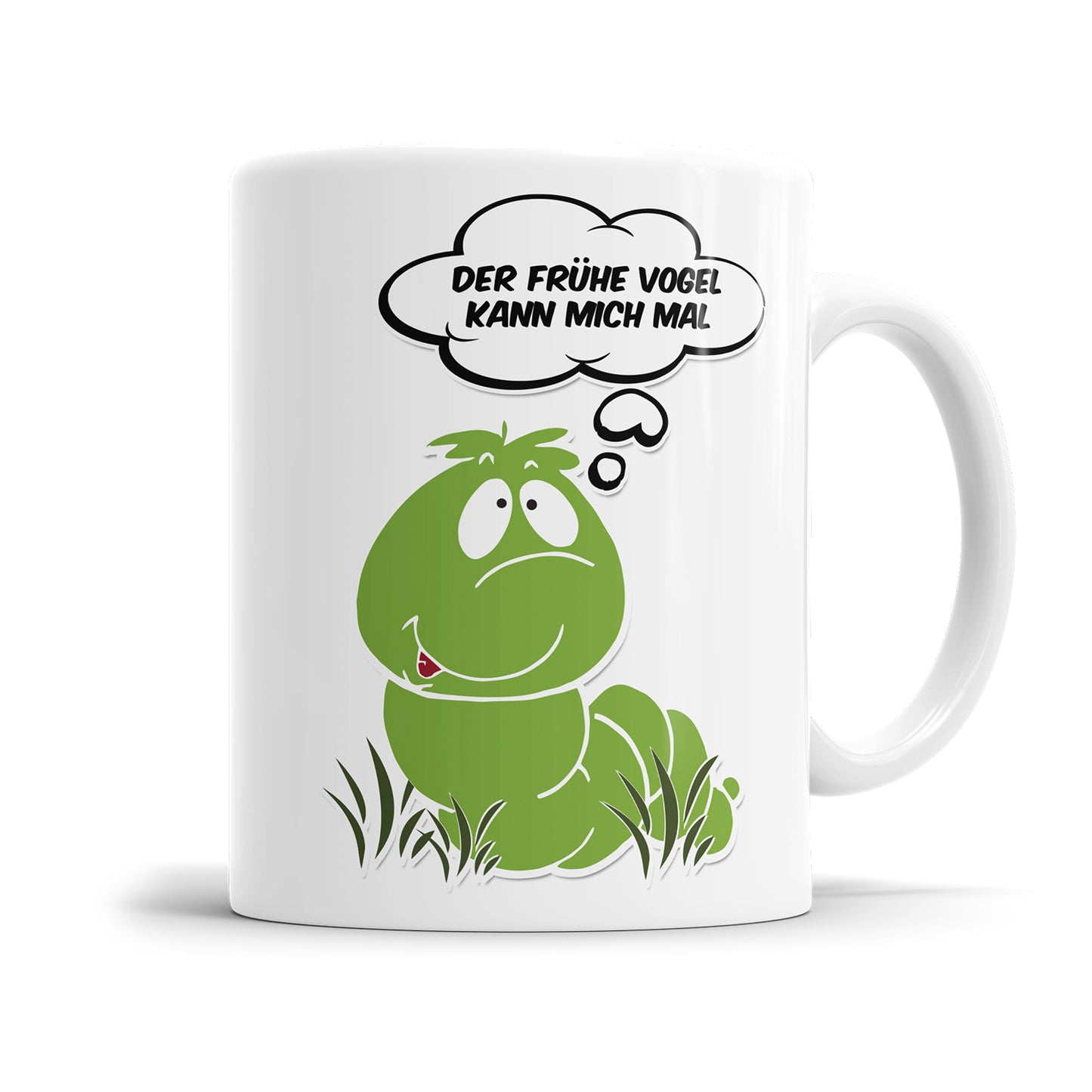 Lustige Spruch-Tasse - Der frühe Vogel kann mich mal Raupe - Geschenkidee - Fulima