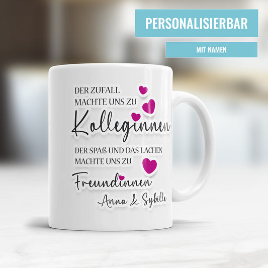 Personalisierte Tasse - Der Zufall machte uns zu Kolleginnen - Geschenk für Arbeitskollegin - Fulima