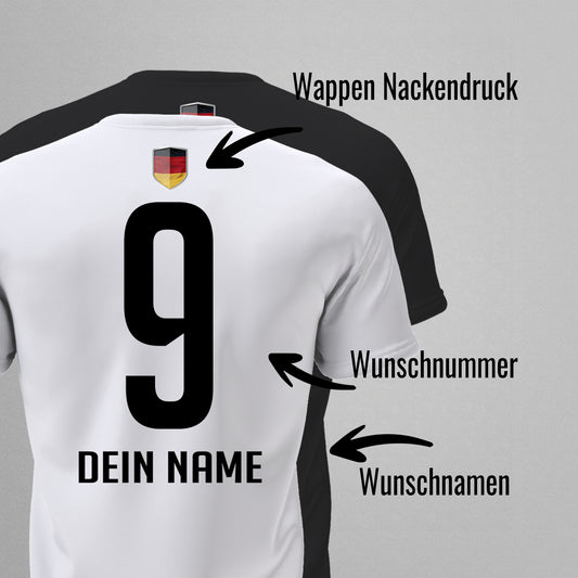 Deutschland Shirt mit Wappen und individueller Nummer & Name - FULiMA®