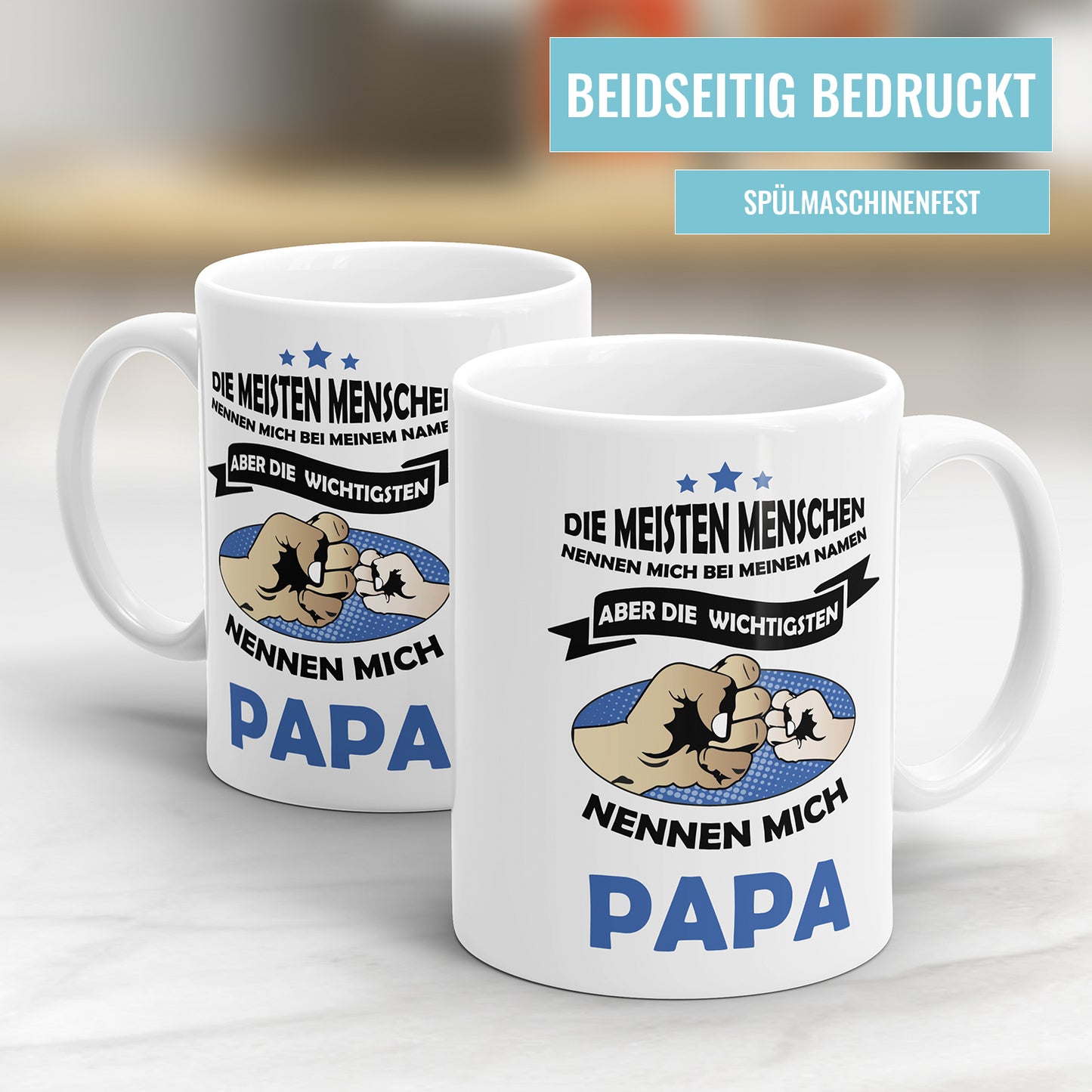Die meisten nennen mich bei meinem Namen die wichtigsten Papa - Bester Papa Tasse - Fulima