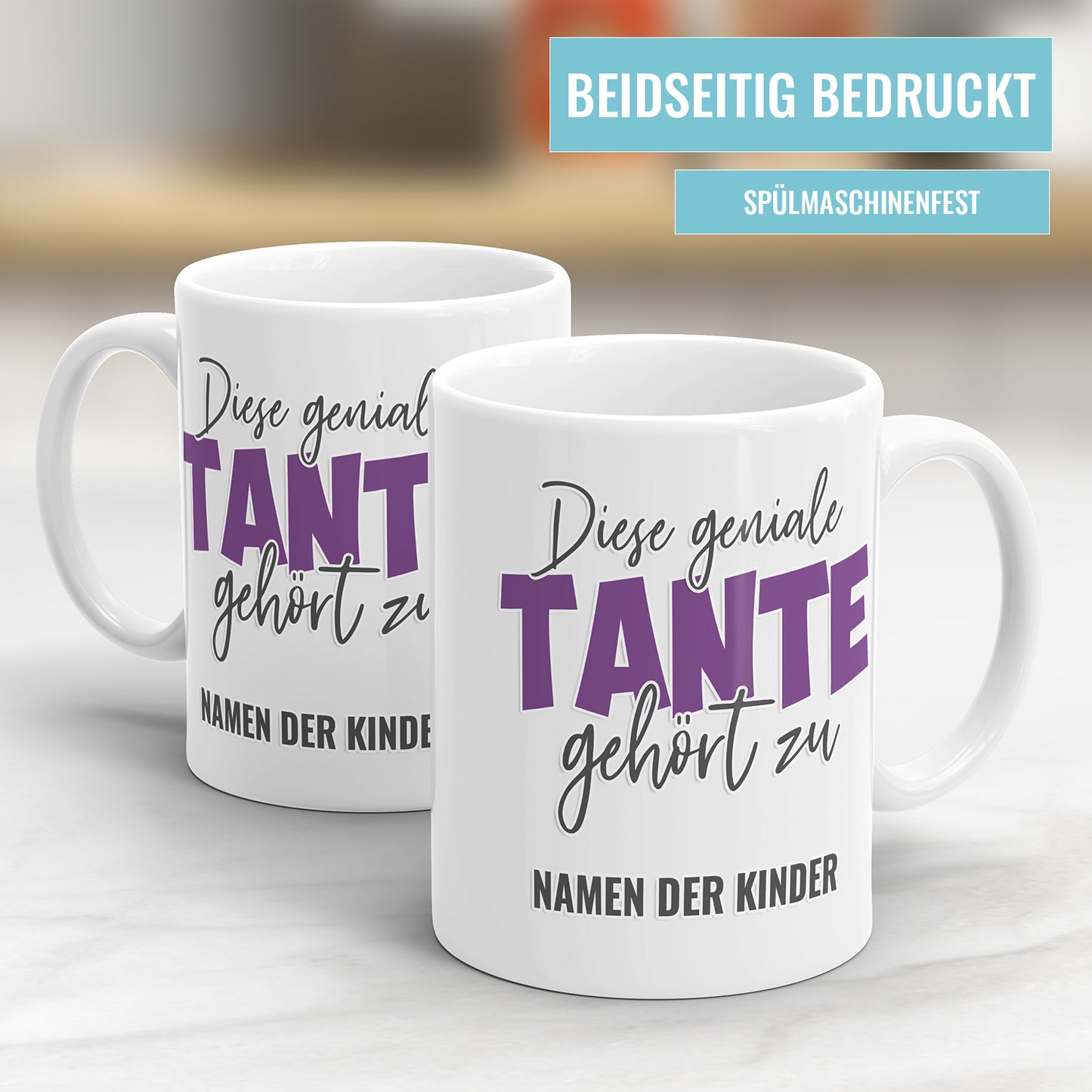 Diese geniale Tante gehört zu - Personalisierte Tante Tasse - Fulima
