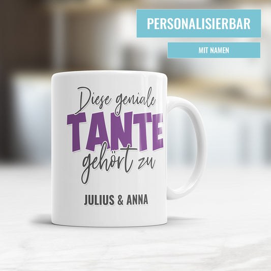 Diese geniale Tante gehört zu - Personalisierte Tante Tasse - Fulima
