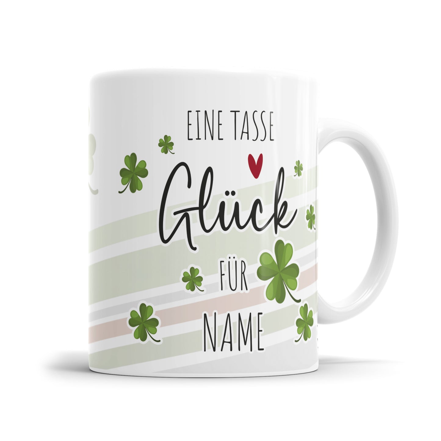 Eine Tasse Glück für personalisiert mit Namen Kleeblatt - Fulima