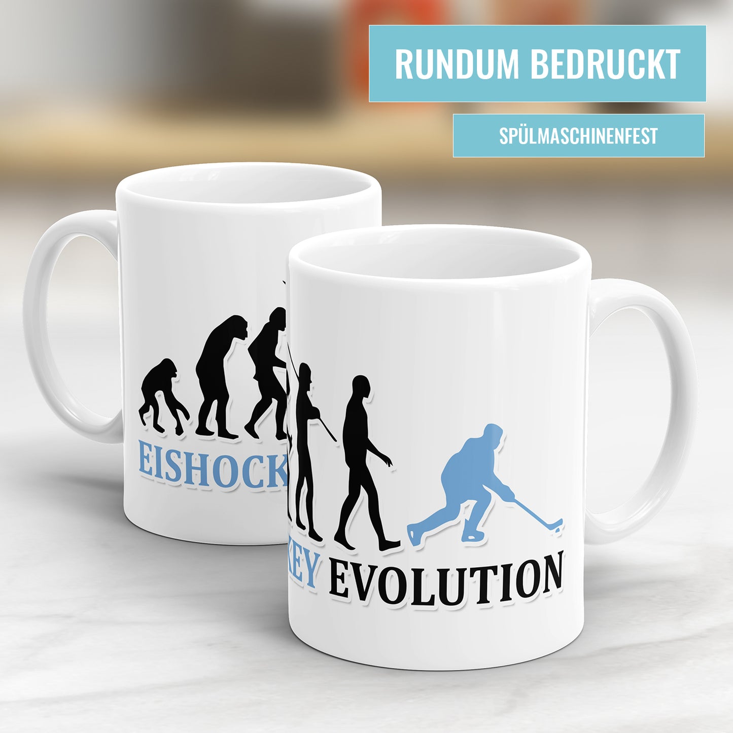 Eishockey Evolution Tasse - Geschenkidee für Eishockeyspieler - Fulima