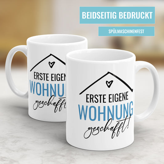 Erste eigene Wohnung geschafft - Einzug Geschenk Tasse - Fulima