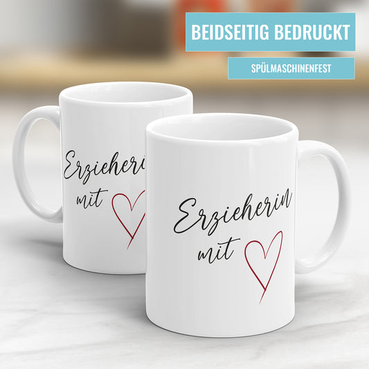 Erzieherin mit Herz - Erzieherin Tasse - Fulima