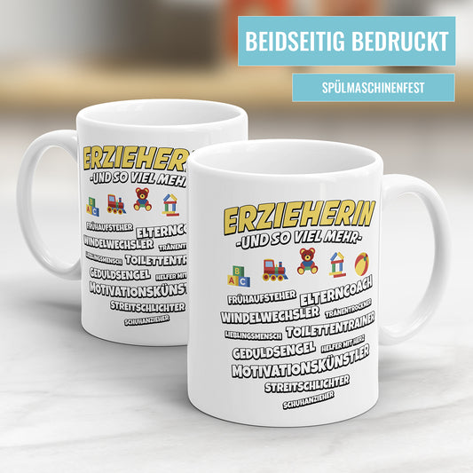 Erzieherin und so viel mehr - Erzieherin Tasse - Fulima
