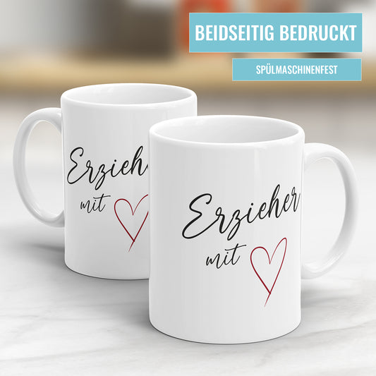 Erzieher mit Herz - Erzieher Tasse - Fulima