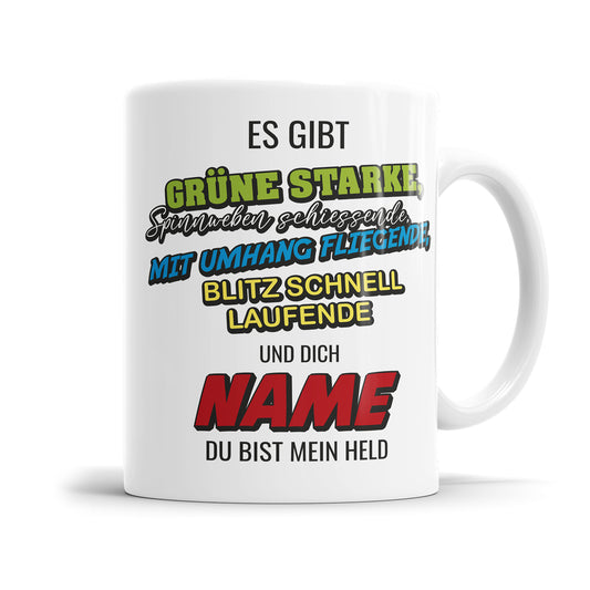 Tasse mit Namen - Es gibt Grüne Starke und Dich personalisiert mit Namen - Fulima