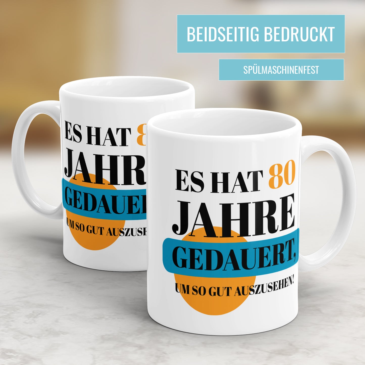 Es hat 80 Jahre gedauert um so gut auszusehen - Geburtstag Tasse - Fulima