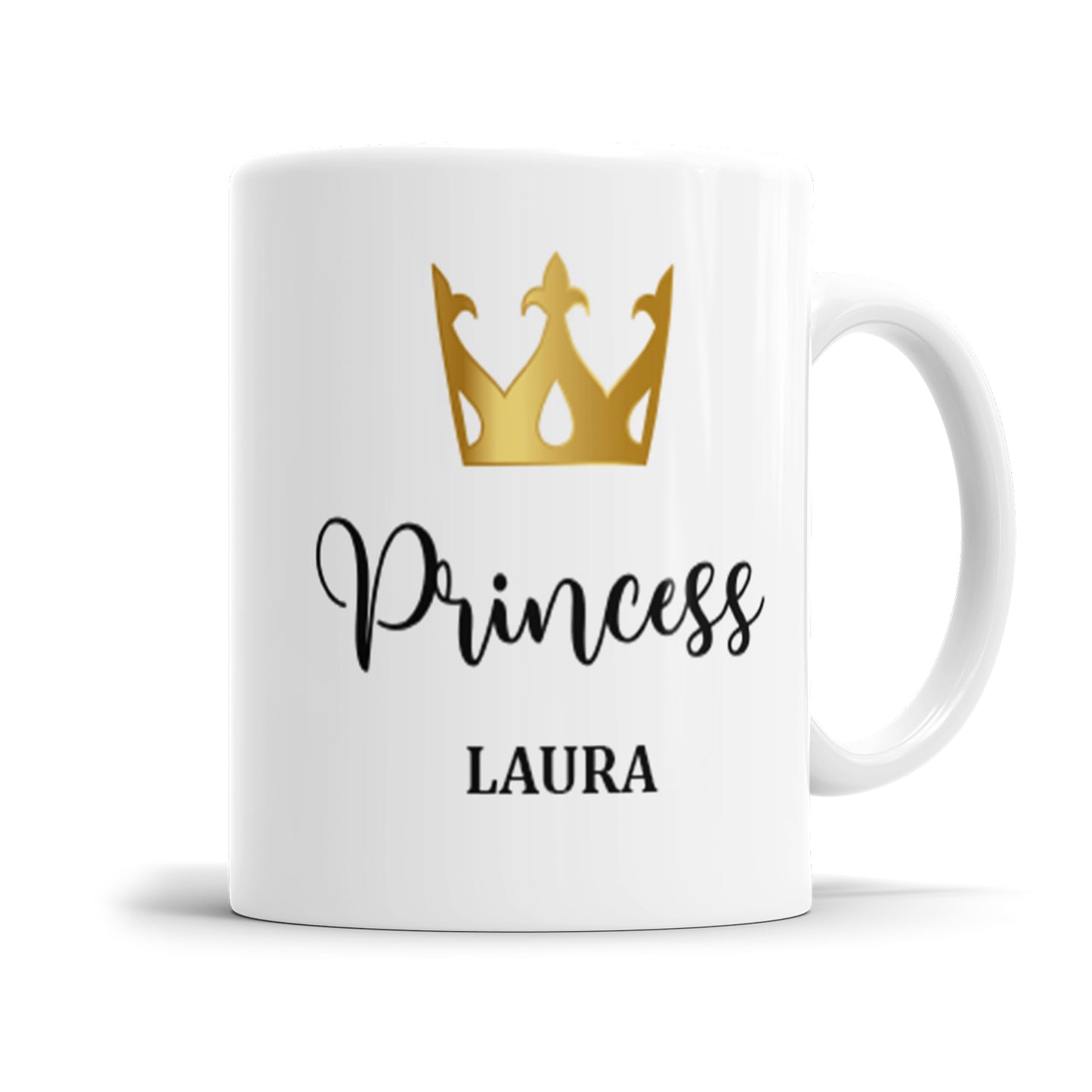 Tasse mit Namen - King Queen Prince Princess Familie Krone personalisiert