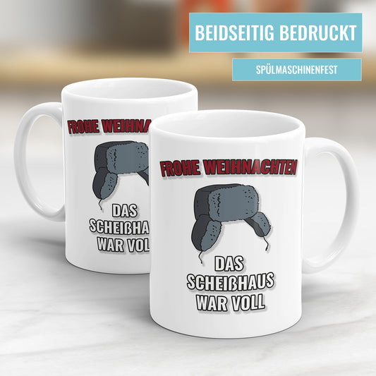 Frohe Weihnachten das Scheißhaus war voll Weihnachtstasse - Fulima