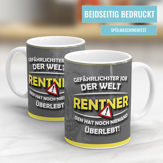 Gefährlichster Job der Welt Rentner den hat noch niemand überlebt - Rente Tasse - Fulima
