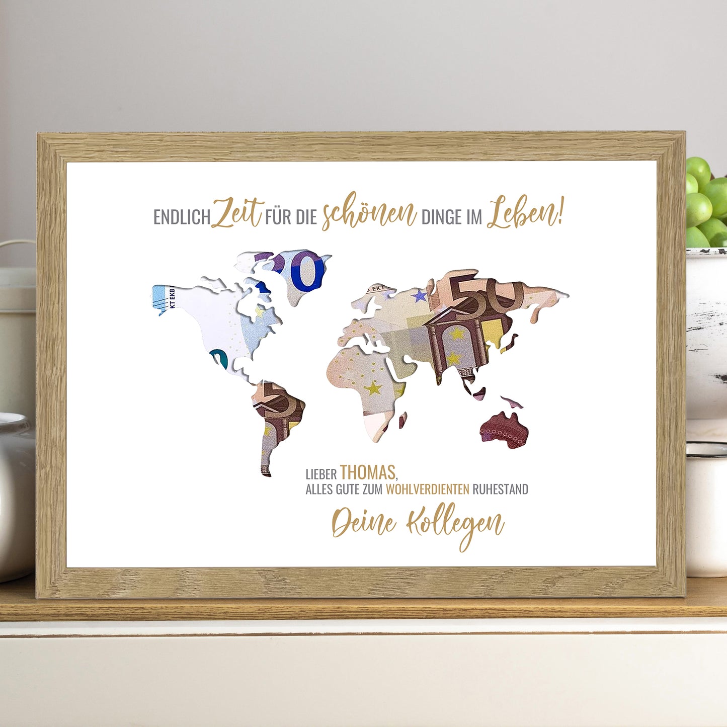 Rente Geldgeschenk - Endlich Zeit für die schönen Dinge im Leben Reisen Braun - Fulima