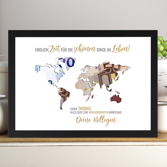 Rente Geldgeschenk - Endlich Zeit für die schönen Dinge im Leben Reisen Schwarz - Fulima