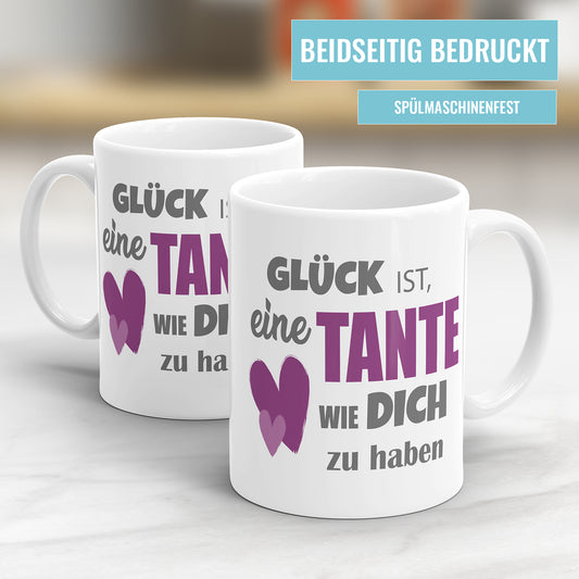 Glück ist eine Tante wie dich zu haben - Beste Tante Tasse - Fulima