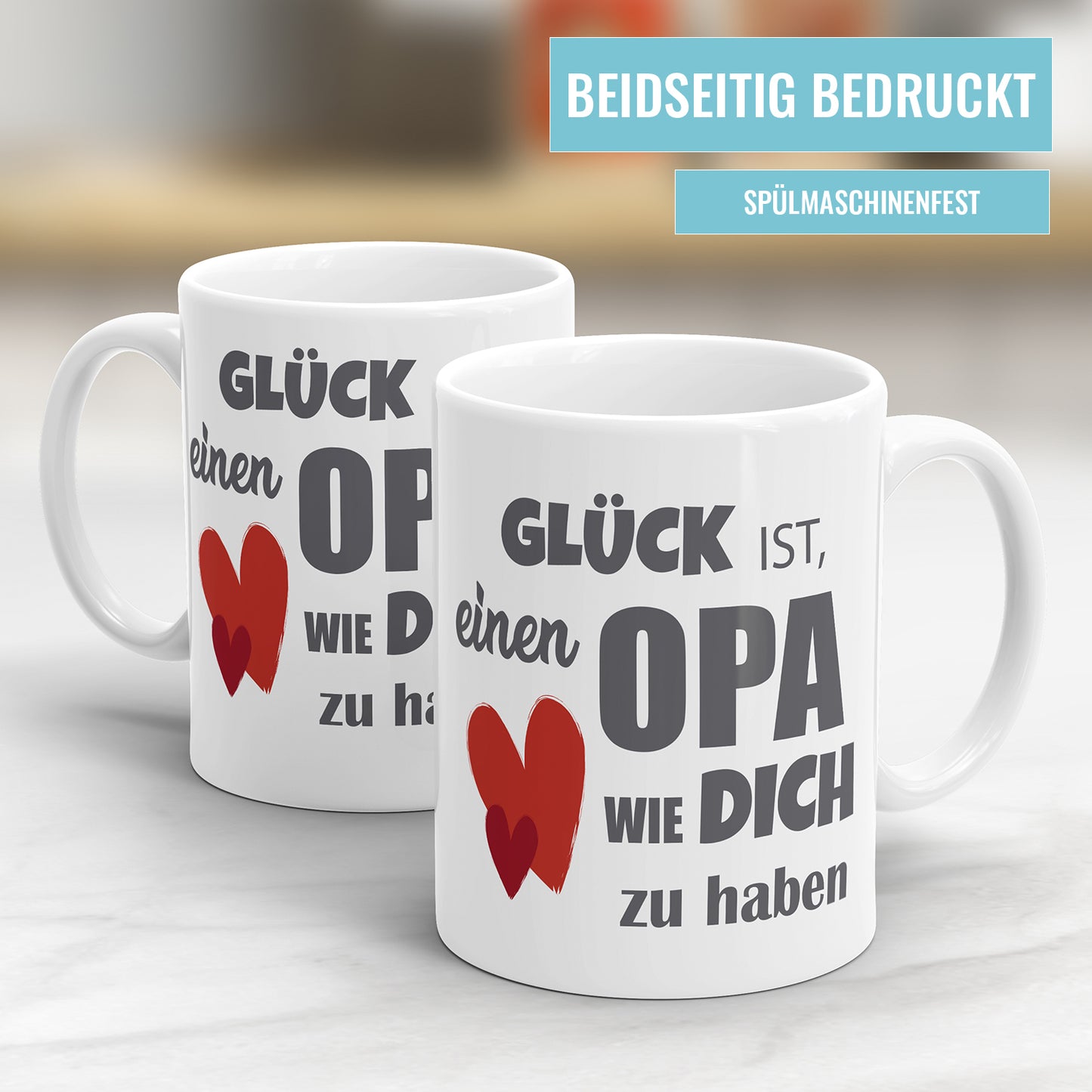 Glück ist einen Opa wie dich zu haben - Bester Opa Tasse - Fulima