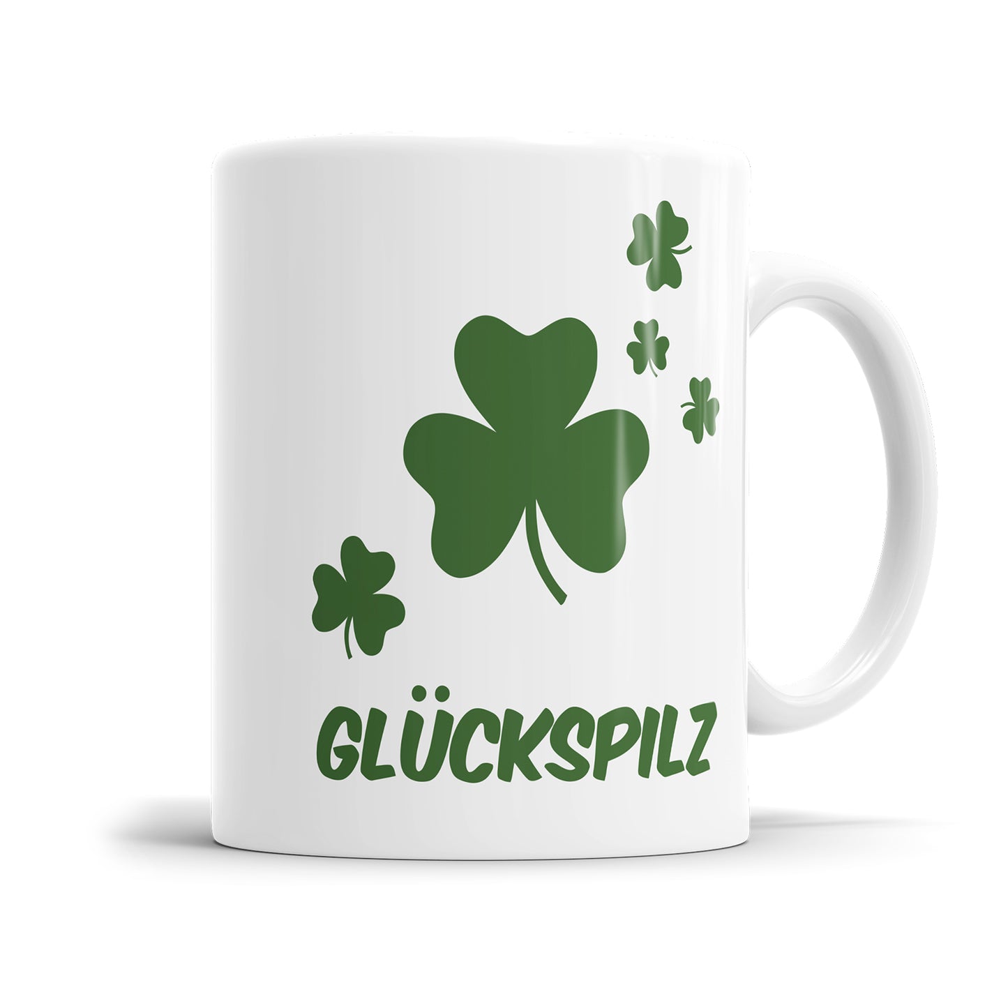 Tasse mit Spruch - Glückspilz Kleeblätter