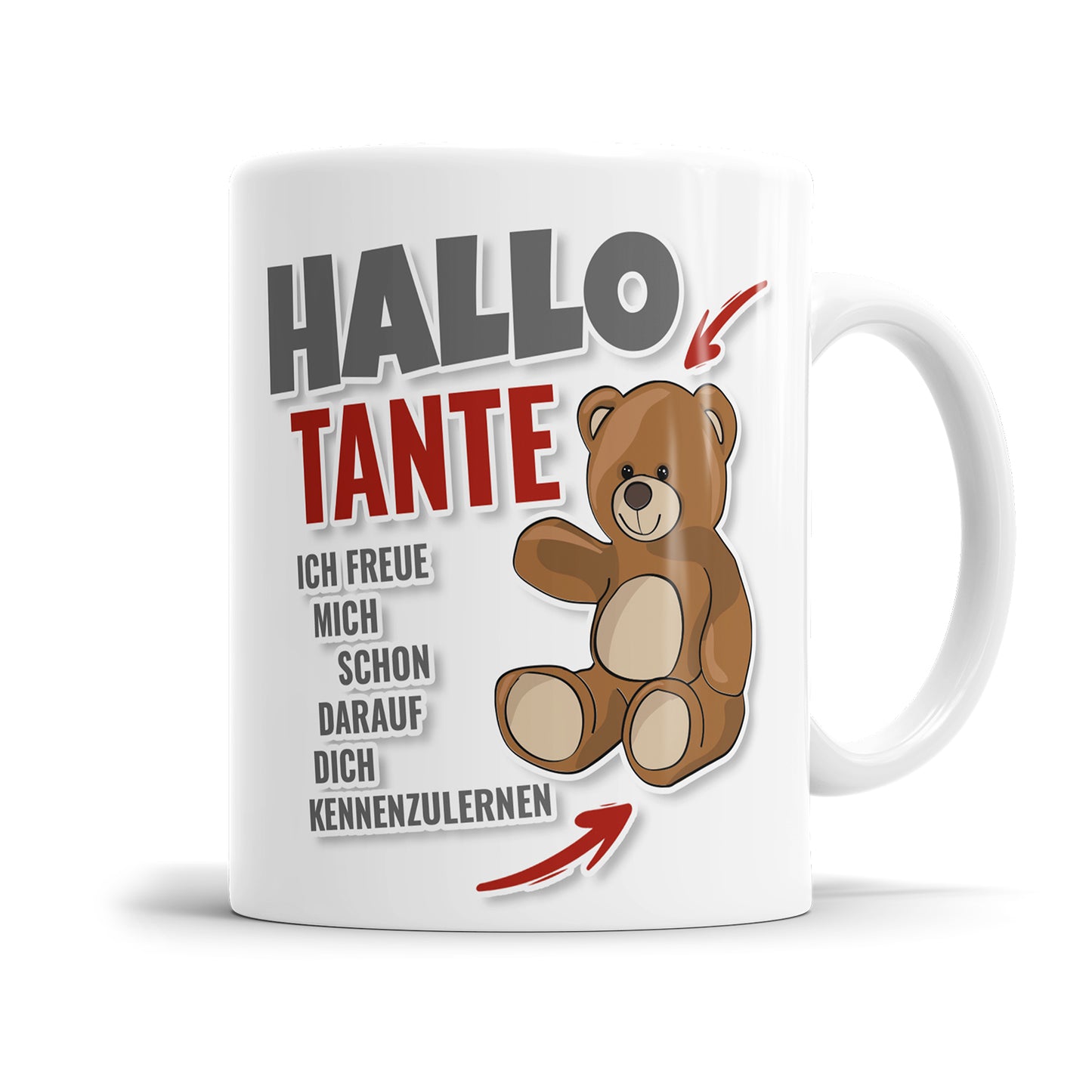 Hallo Tante ich freue mich schon dich kennen zulernen - Tasse für werdende Tante - Fulima