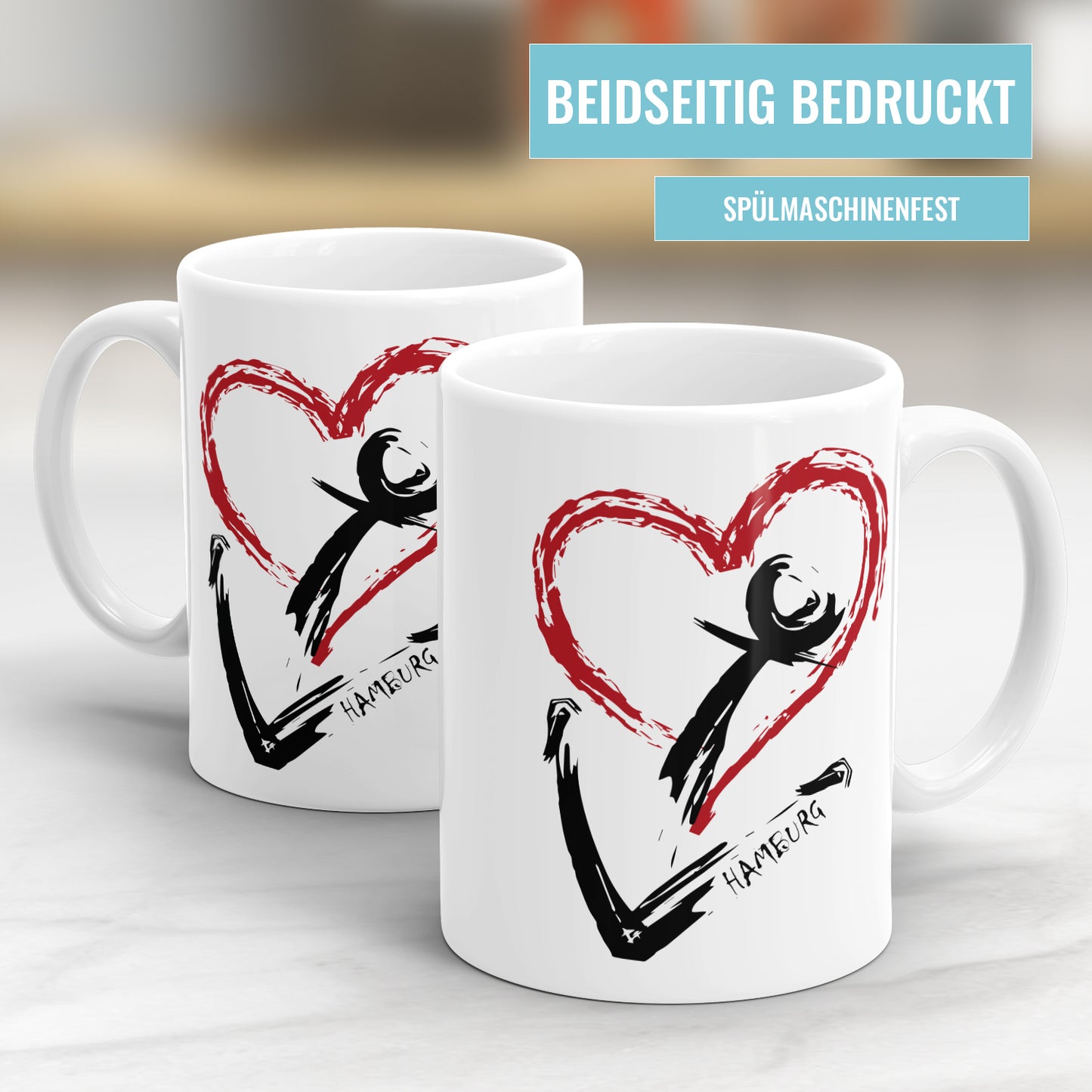 Hamburg Herz Anker - Hamburg Tasse - Fulima