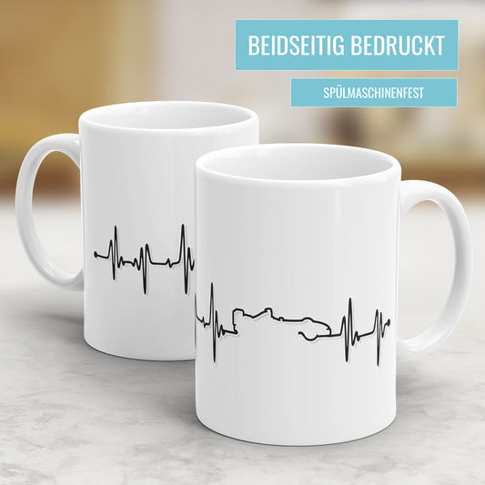 Autorennen Herzschlag Tasse Mein Herzschlag Autorennen Rennwagen - Fulima
